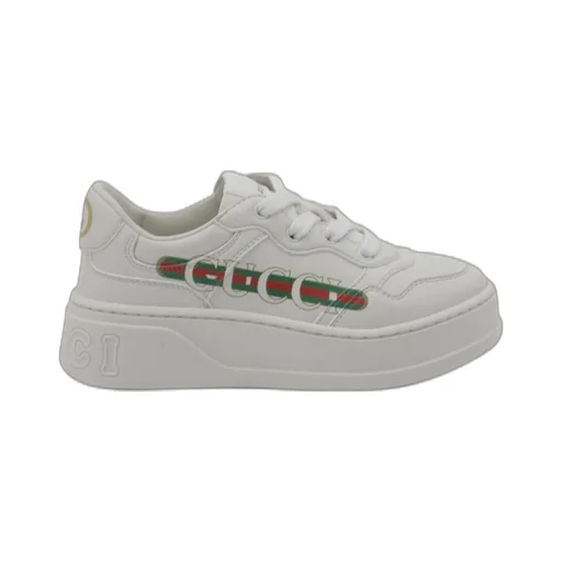Gucci Kids Logo Printed Lace-Up Sneakers