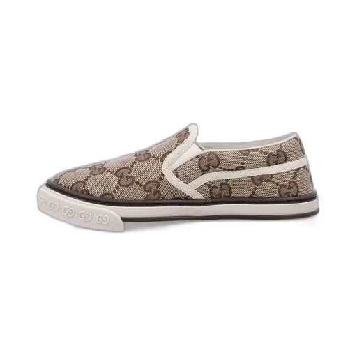 Gucci Kids Gg Logo Embossed Slip-On Sneakers