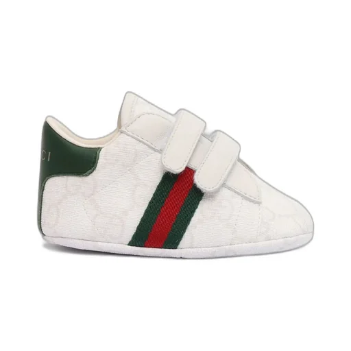 Gucci Kids Ace Double-Strap Sneakers