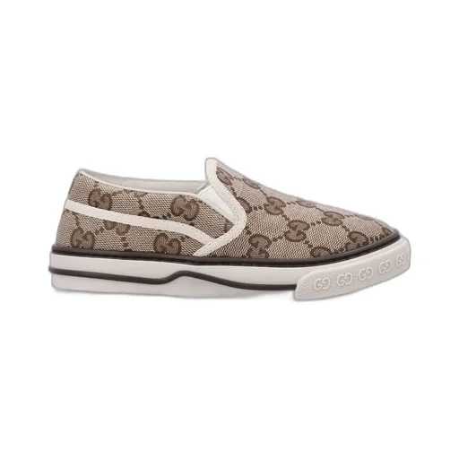 Gucci Kids Gg Logo Embossed Slip-On Sneakers