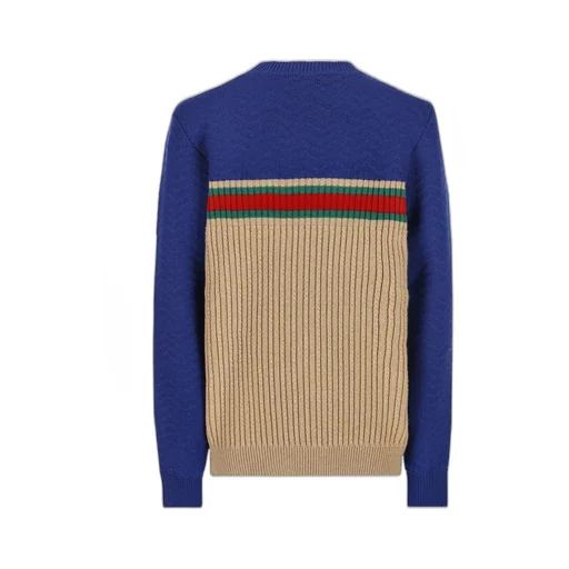 Gucci Kids Web Detailed Long-Sleeved Jumper