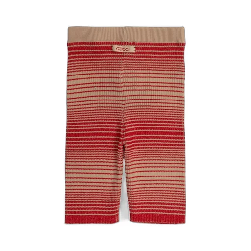 Gucci Kids Logo Patch Striped Shorts