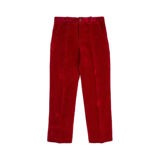 Gucci Kids Velvet Logo Patch Pants