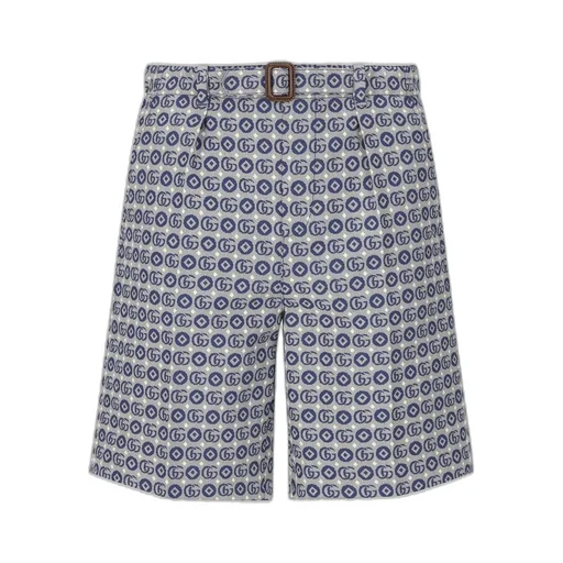 Gucci Kids All-Over Patterned Belted Shorts