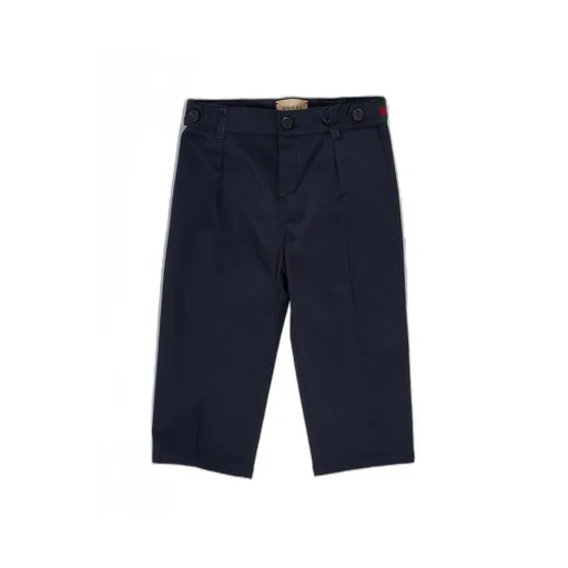 Gucci Kids Web Detailed Straight Leg Trousers
