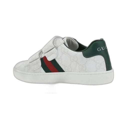 Gucci Kids Logo Printed Touch Strap Sneakers