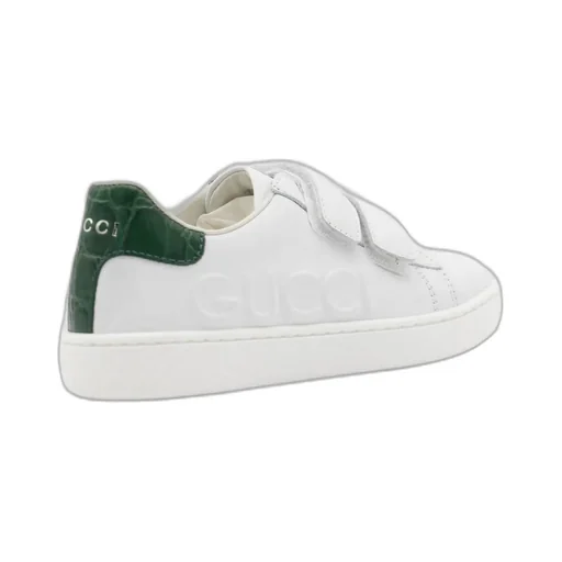 Gucci Kids Ace Round Toe Double-Strap Sneakers