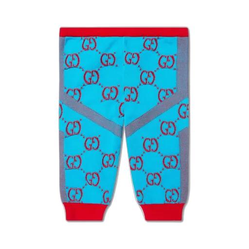 Gucci Kids Double G-Logo Contrasting Trim Leggings