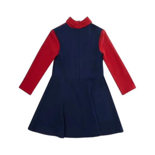 Gucci Kids Logo Embroidered Roll Neck Dress