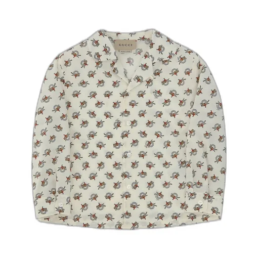 Gucci Kids Equestrian Print Long-Sleeved Shirt