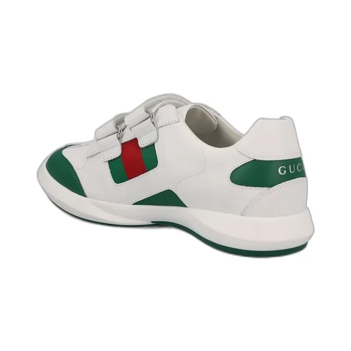 Gucci Kids Logo Printed Round Toe Sneakers