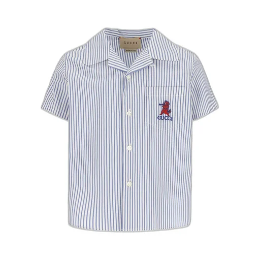 Gucci Kids Striped Short-Sleeved Shirt