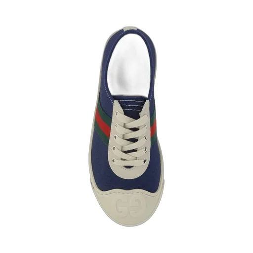 Gucci Kids Round Toe Lace-Up Sneakers