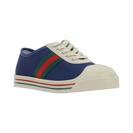 Gucci Kids Round Toe Lace-Up Sneakers