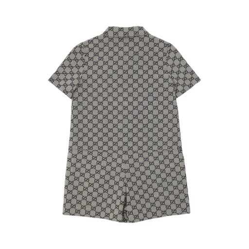 Gucci Kids Gg Straight Hem Short-Sleeved Playsuit