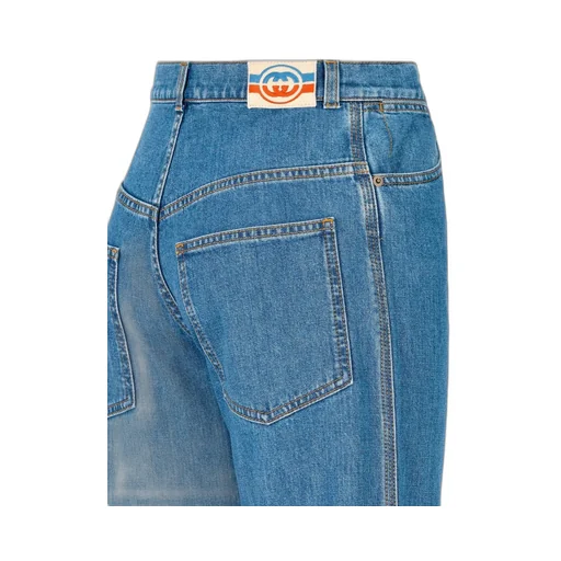 Gucci Kids Logo Patch Flared Jeans