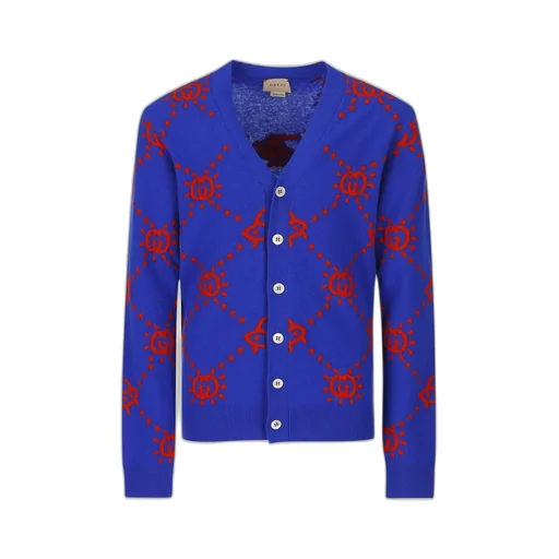 Gucci Kids Interlocking G V-Neck Long-Sleeved Cardigan