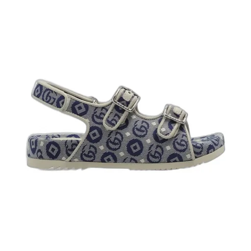 Gucci Kids All-Over Logo Patterned Open Toe Sandals