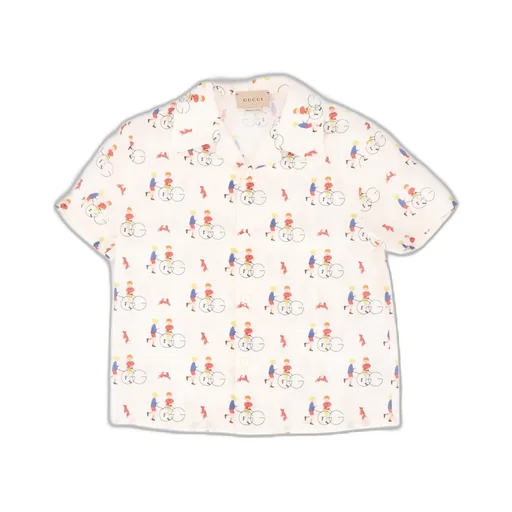 Gucci Kids All-Over Patterned Short-Sleeved Shirt