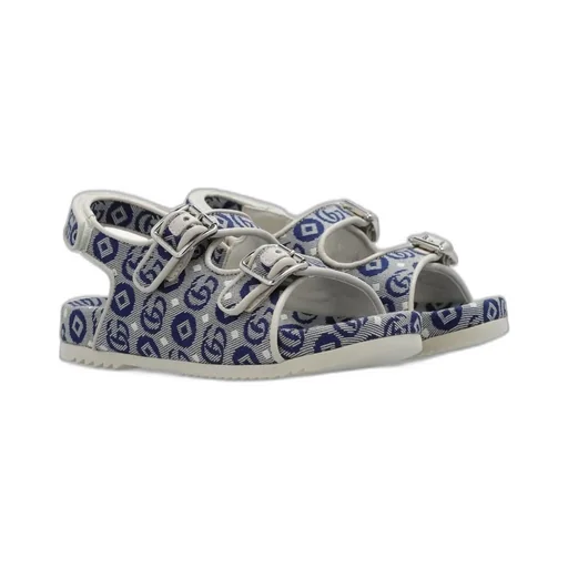 Gucci Kids All-Over Logo Patterned Open Toe Sandals