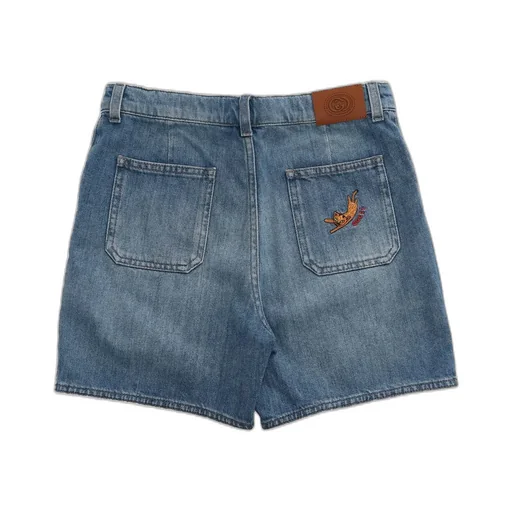 Gucci Kids Logo Patch Denim Shorts