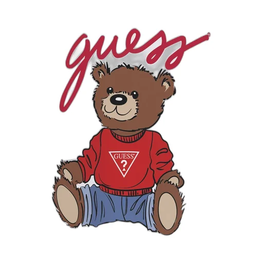 Guess Teddy Bear Printed Crewneck T-Shirt