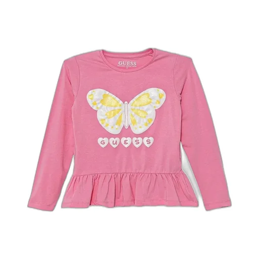 Guess Kids Printed Ruffled Hem Top