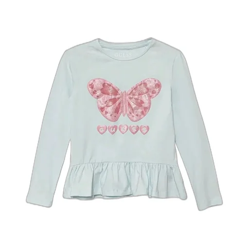 Guess Kids Printed Ruffled Hem Top