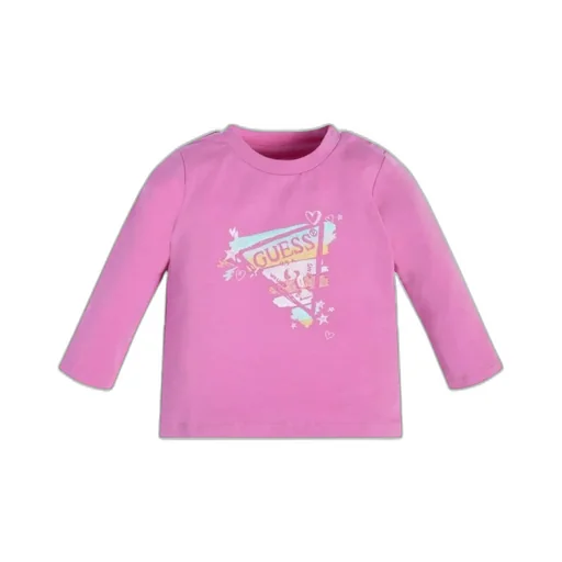 Guess Kids Long Sleeved Logo Printed T-Shirt