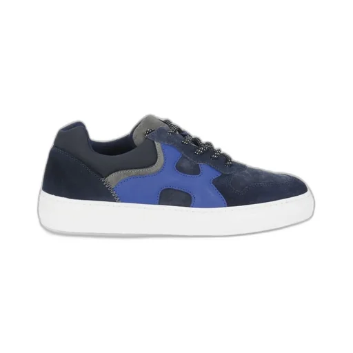 Hogan Kids Logoed Suede Sneakers