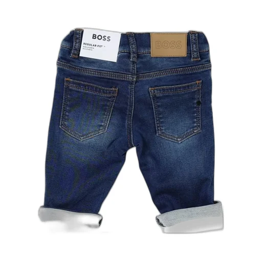 Hugo Boss Kids Logo Patch Denim Trousers
