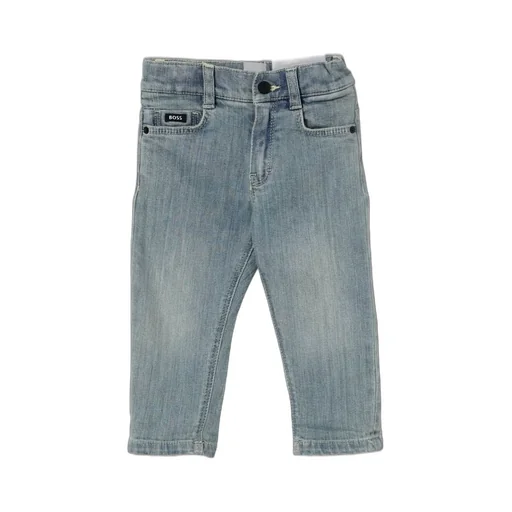 Hugo Boss Kids Logo-Patch Straight Leg Jeans