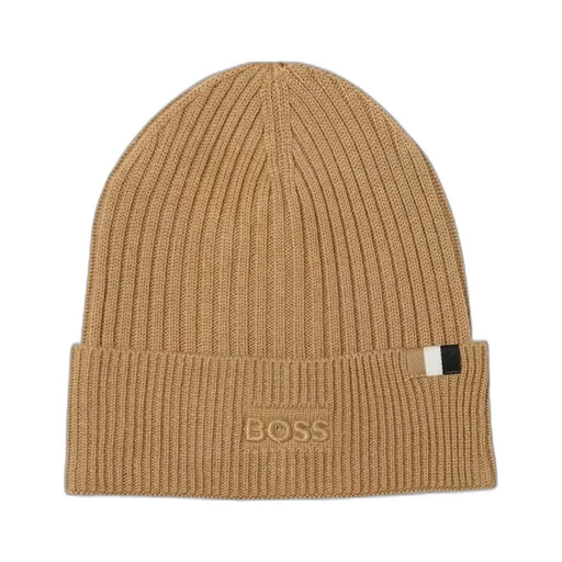 Hugo Boss Kids Logo Detail Ribbed Beanie