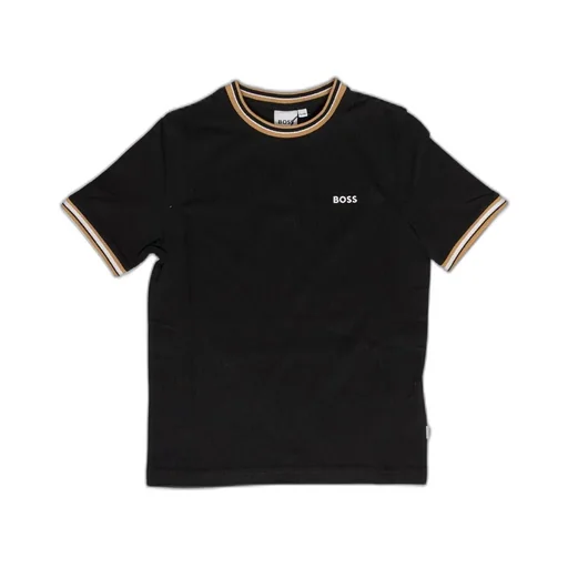 Hugo Boss Kids Contrast-Trim Crewneck T-Shirt