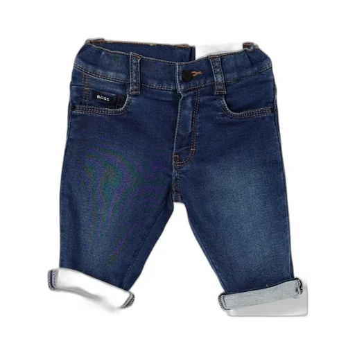 Hugo Boss Kids Logo Patch Denim Trousers