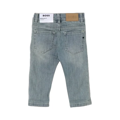 Hugo Boss Kids Logo-Patch Straight Leg Jeans