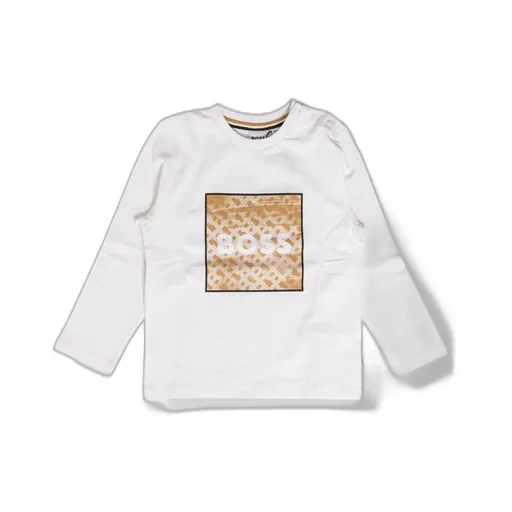 Hugo Boss Kids Square-Logo Crewneck T-Shirt