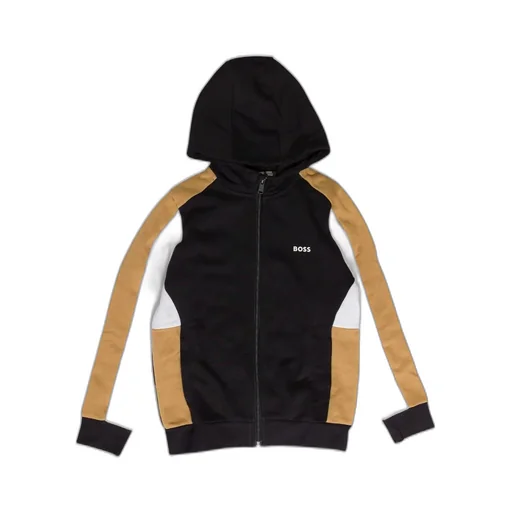 Hugo Boss Kids Logo-Print Zipped Hoodie
