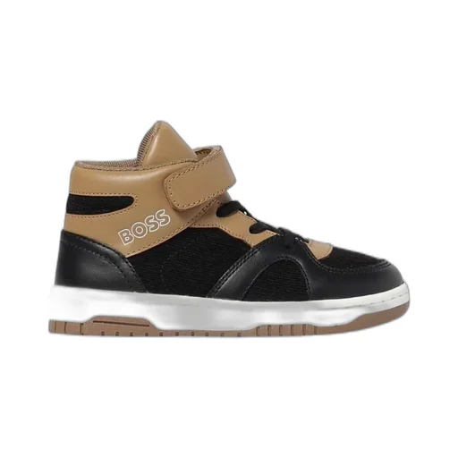 Hugo Boss Kids High-Top Logo Trainers
