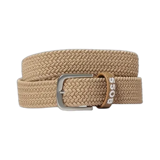 Hugo Boss Kids Logo Print Braided Belt