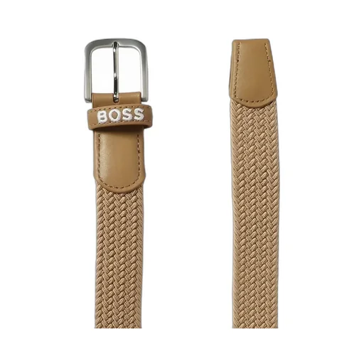 Hugo Boss Kids Logo Print Braided Belt