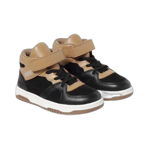 Hugo Boss Kids High-Top Logo Trainers