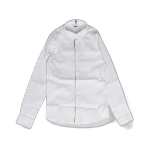 Hugo Boss Kids Long Sleeve Zip-Front Shirt