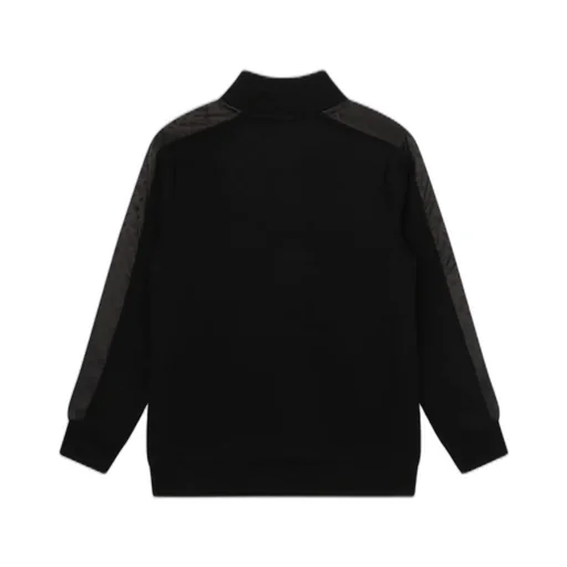 Hugo Boss Kids High Neck Monogram Zipped Sweatshirt