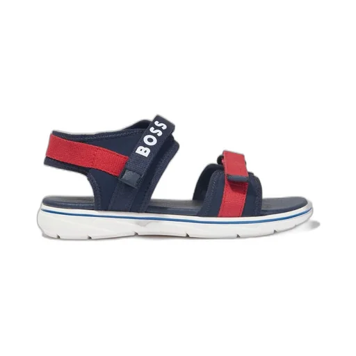 Hugo Boss Kids Logo-Detail Touch-Strap Open-Toe Sandals