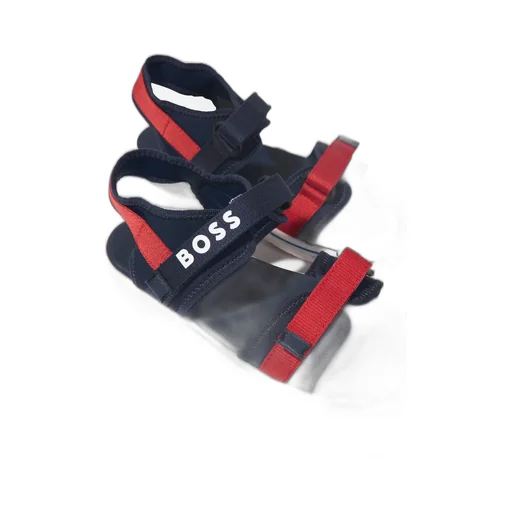 Hugo Boss Kids Logo-Detail Touch-Strap Open-Toe Sandals