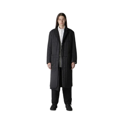 Wool Gabardine 4 Buttons Long Jacket With Liner