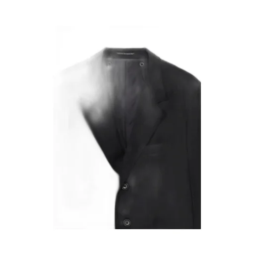 Wool Gabardine 4 Buttons Long Jacket With Liner
