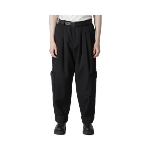 Wool Gabardine Outer Pocket Pants