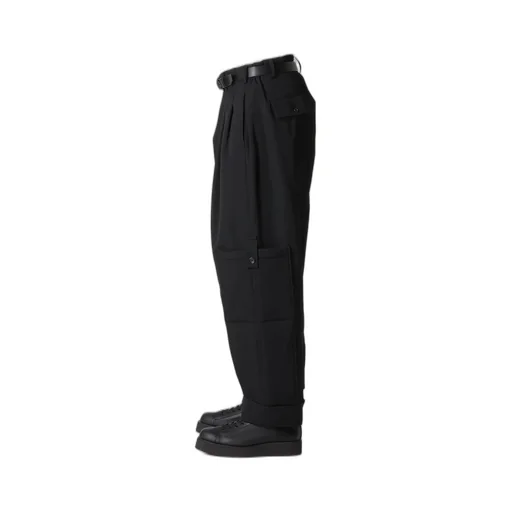 Wool Gabardine Outer Pocket Pants